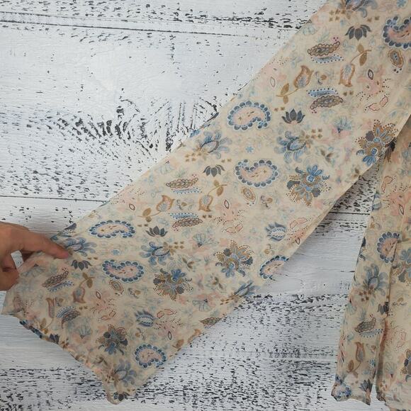 Xhilaration Floral Sheer Blouse Women Size Small Whimsical Cottagecore Vibes - Picture 4 of 10